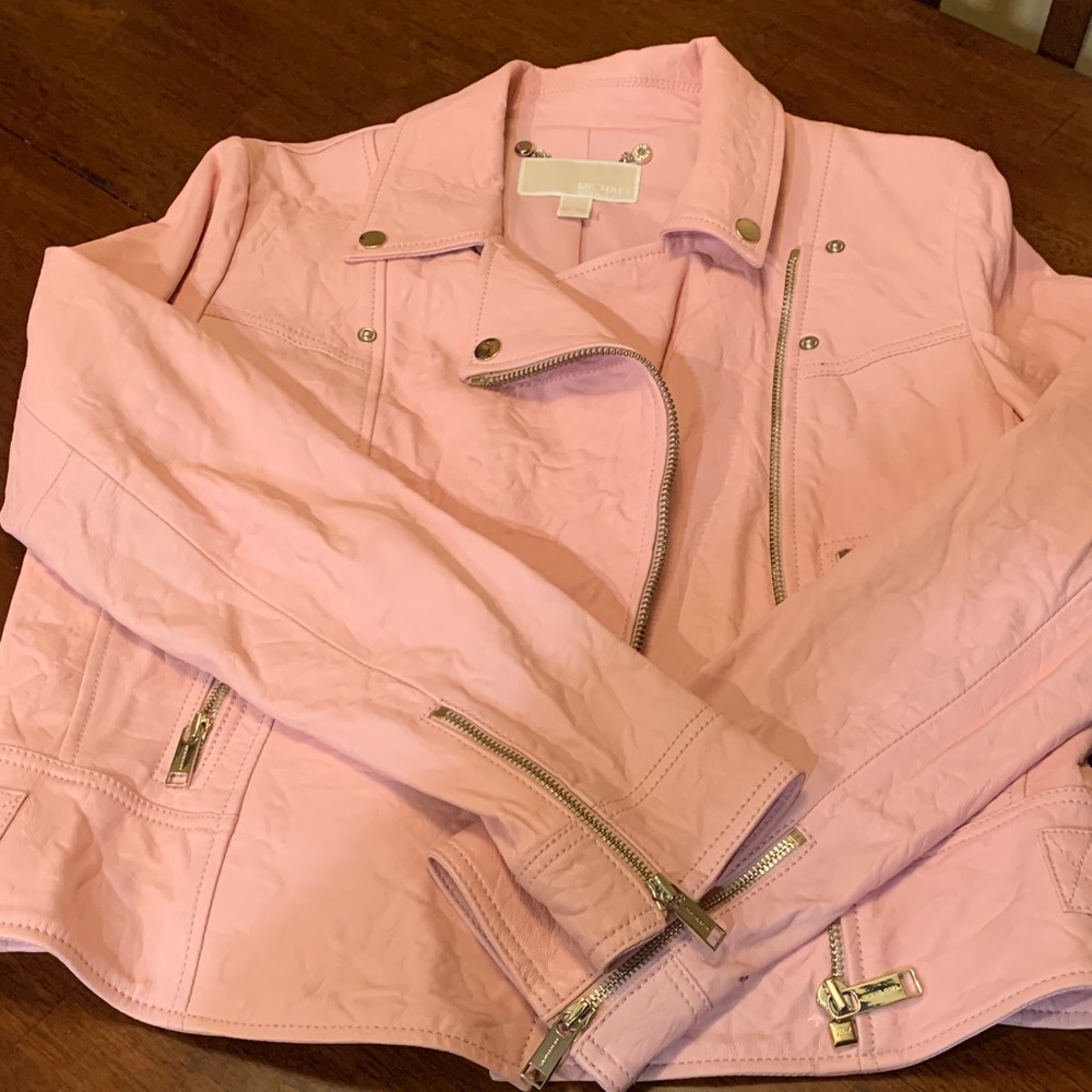 Authentic Michael Kors limited edition collection lamb skinPink Women's Jacket L